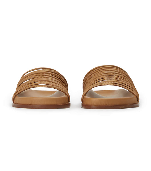 Brown Tony Bianco Libi Biscuit Nappa Slides | ILEGJ16613