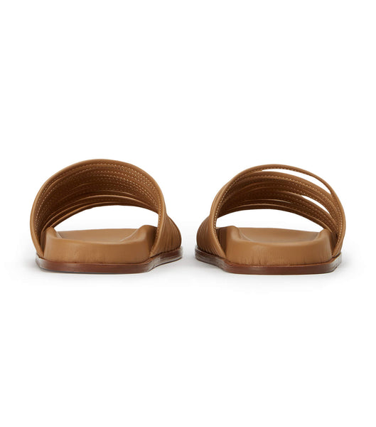 Brown Tony Bianco Libi Biscuit Nappa Slides | ILEGJ16613