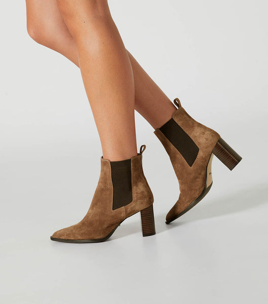 Brown Tony Bianco Piston Saddle Suede 7.5cm Ankle Boots | ILJZR63558