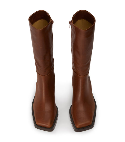 Brown Tony Bianco Prestige Cognac 8cm Knee High Boots | ILDYB91211