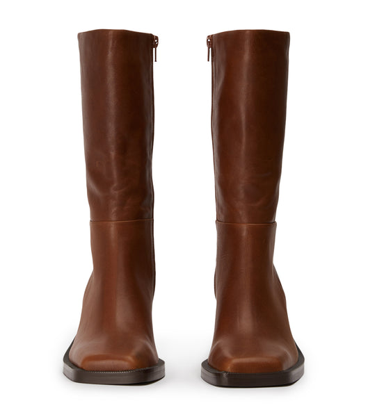 Brown Tony Bianco Prestige Cognac 8cm Knee High Boots | ILDYB91211