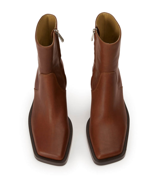 Brown Tony Bianco Prince Cognac 8cm Ankle Boots | ILQAV39432