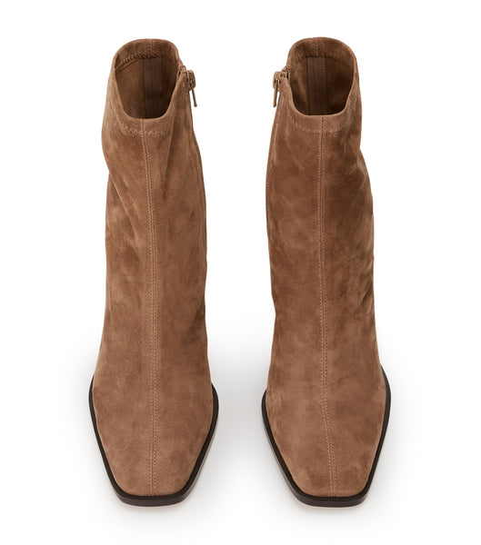 Brown Tony Bianco Rover Saddle Suede 8.5cm Heeled Boots | QILWA48634