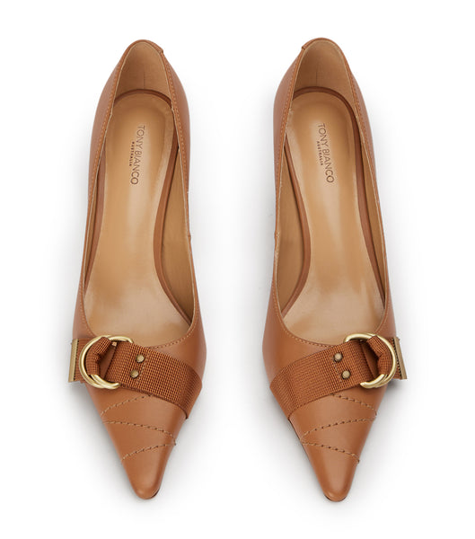 Brown Tony Bianco Saje Tan Como 8cm Low Heels | ILEAH12935