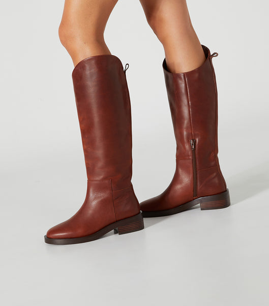 Brown Tony Bianco Tyler Cognac 4cm Knee High Boots | YILVQ85273