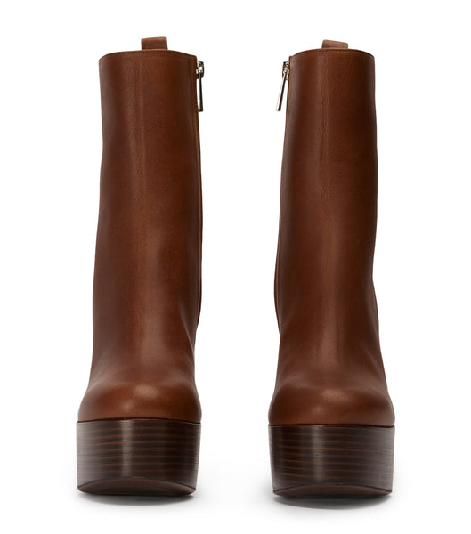 Brown Tony Bianco Tyra Cognac 12cm Heeled Boots | LILSX63259