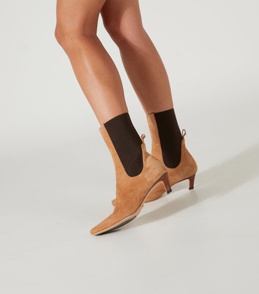 Brown Tony Bianco Verona Butterscotch Suede 5cm Ankle Boots | BILSD51153