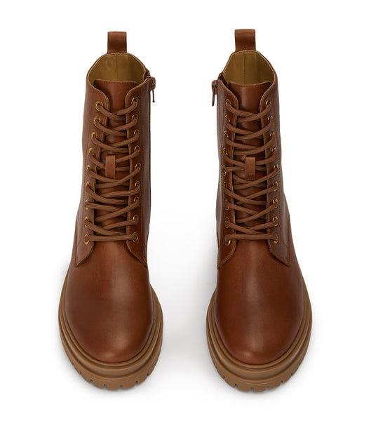 Brown Tony Bianco Wya Cognac 4.5cm Combat Boots | TILPQ68263