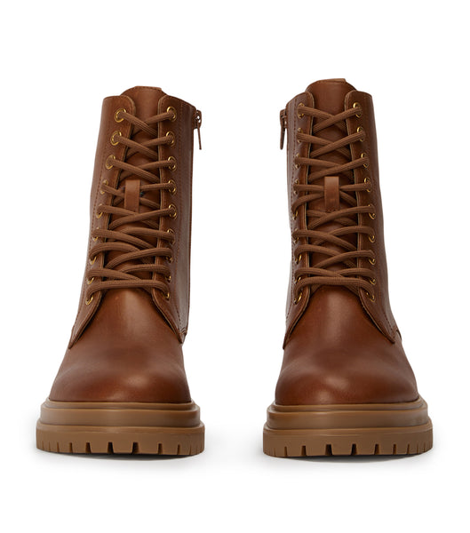 Brown Tony Bianco Wya Cognac 4.5cm Combat Boots | TILPQ68263