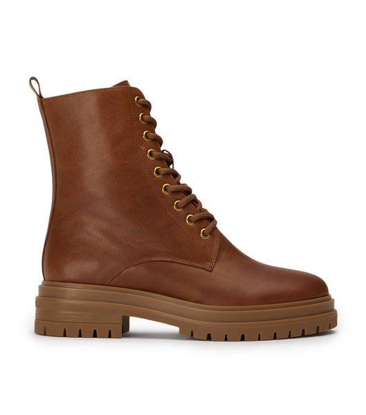 Brown Tony Bianco Wya Cognac 4.5cm Combat Boots | TILPQ68263