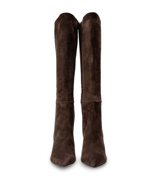 Chocolate Tony Bianco Apollo Espresso Suede 10.5cm Mid Calf Boots | TILPQ89003