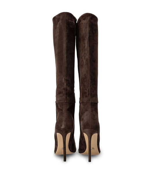 Chocolate Tony Bianco Apollo Espresso Suede 10.5cm Mid Calf Boots | TILPQ89003