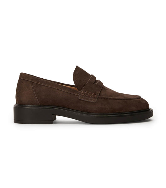 Chocolate Tony Bianco Cherish Espresso Suede 4.5cm Loafers | QILUV71934