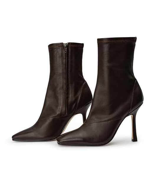 Chocolate Tony Bianco Halsey Chocolate Nappa 10.5cm Heeled Boots | DILKV80557