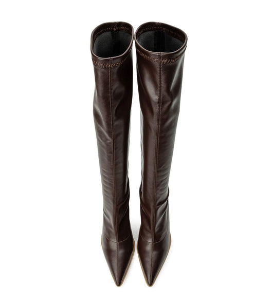 Chocolate Tony Bianco Knight Choc Venezia 9.5cm Stiletto Boots | BILSD33213