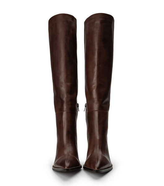 Chocolate Tony Bianco Skyla Choc Como 9cm Knee High Boots | AILWC87123