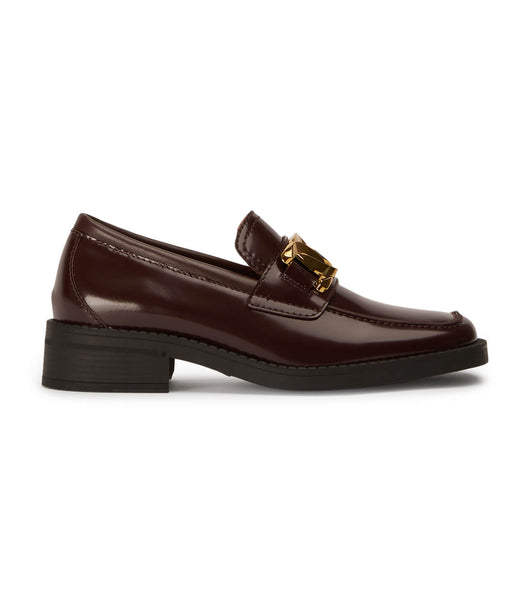 Chocolate Tony Bianco Tia Vino Hi Shine 4cm Loafers | GILEC66512