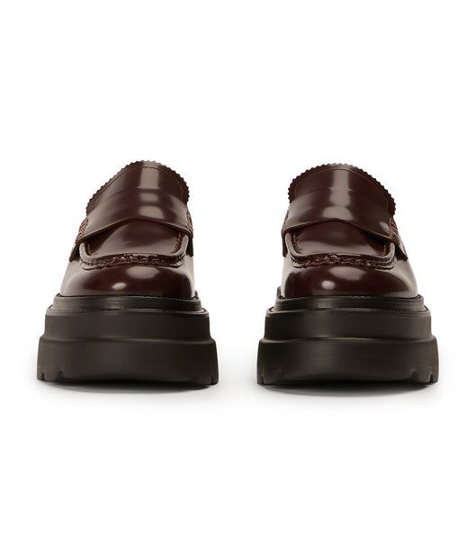 Chocolate Tony Bianco Zomp Vino Hi Shine 7.5cm Loafers | UILTG47840