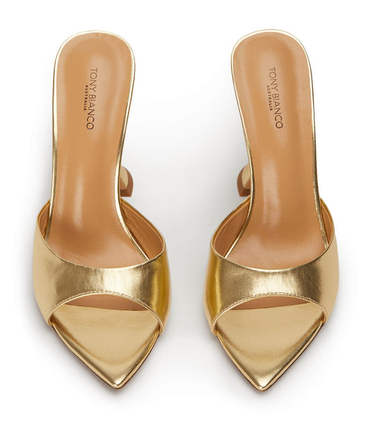 Gold / Metal Tony Bianco Marcel Gold Nappa Metallic 10.5cm Event Heels | ILCIF79317