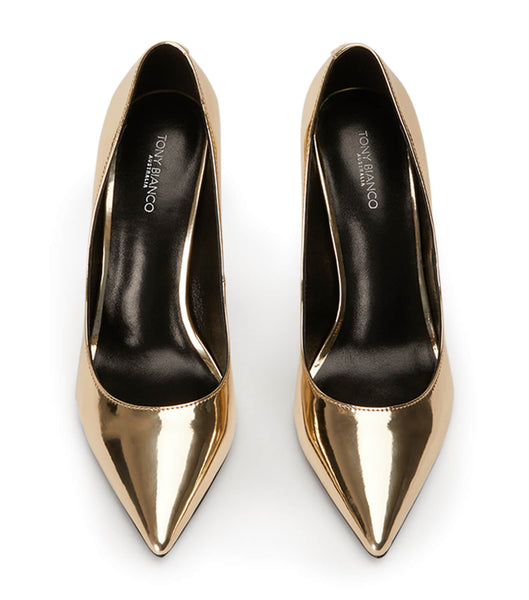 Gold Tony Bianco Anja Gold Shine 10.5cm Court Shoes | ILQCS11104