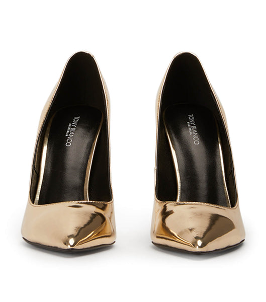 Gold Tony Bianco Anja Gold Shine 10.5cm Court Shoes | ILQCS11104