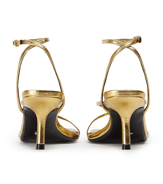 Gold Tony Bianco Avi Gold Foil 6.5cm Event Heels | ILCIF39243