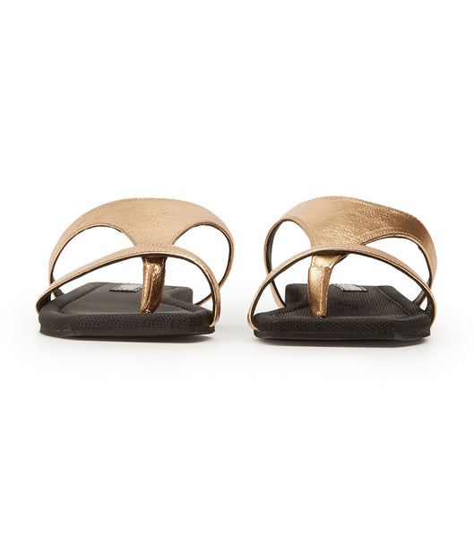 Gold Tony Bianco Eman Antique Gold Nappa 1.5cm Sandals | ILCVG72066