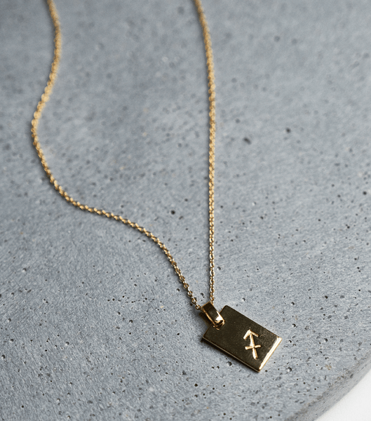 Gold Tony Bianco Gold Sagittarius Zodiac Necklace Accessories | GILEC64975