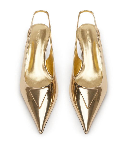 Gold Tony Bianco Kimmy Gold Shine 4.5cm Court Shoes | DILVO23623