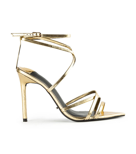 Gold Tony Bianco Marcy Gold Foil 10.5cm Stiletto Heels | ILNEJ42816