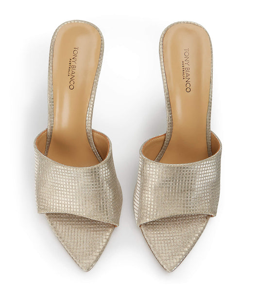 Gold Tony Bianco Marley Gold Aura 10.5cm Bling Heels | LILSX19133