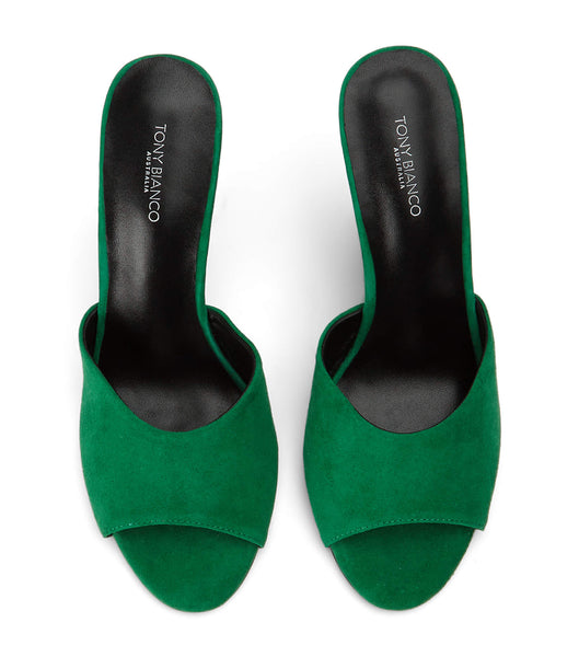 Green Tony Bianco Galaxy Jade Suede 11cm Wedges | ILJZR35880