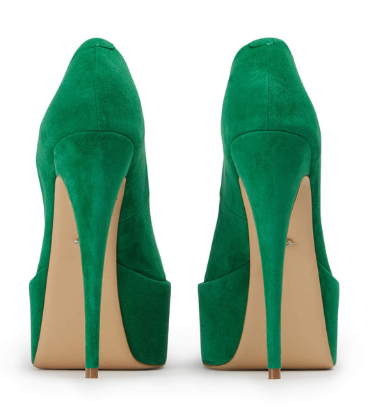 Green Tony Bianco Jolee Jade Suede 15cm Platform Shoes | ILCVG17522