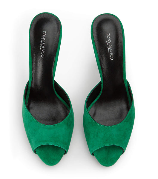 Green Tony Bianco Love Jade Suede 12cm Platform Shoes | DILKV32266