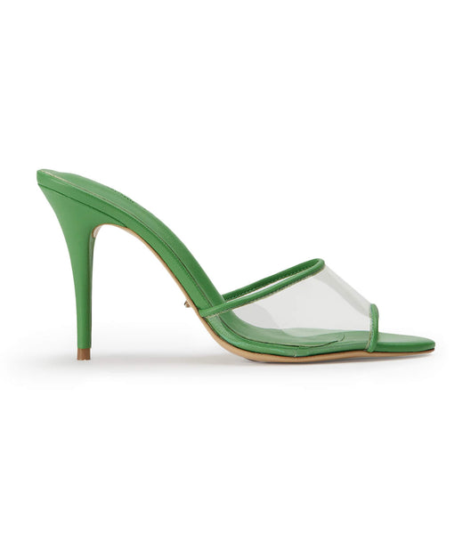 Green Tony Bianco Riana Clear Vinylite/Acid Green 9.5cm Stiletto Heels | AILWC97090