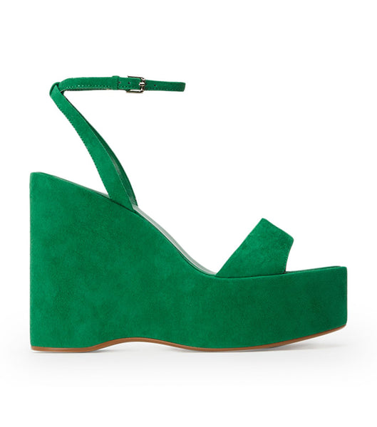 Green Tony Bianco Vesna Jade Suede 13cm Platform Shoes | DILKV44039