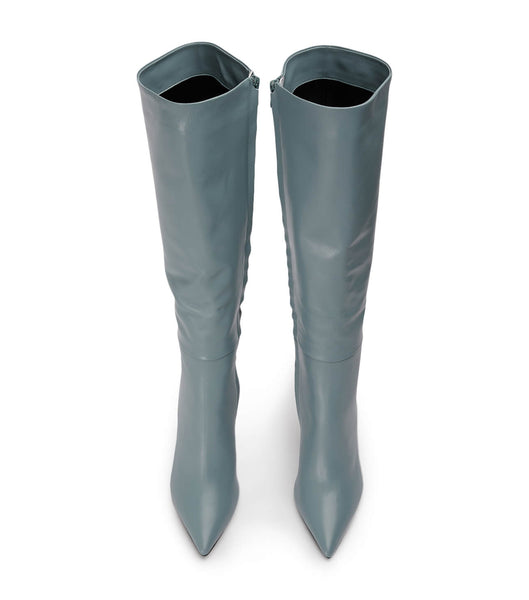 Grey Tony Bianco Apollo Steel Nappa 10.5cm Stiletto Boots | XILGW18280