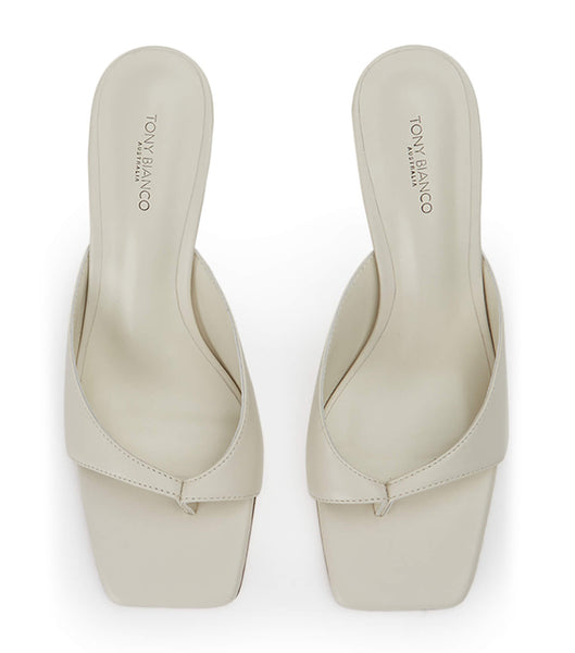 Grey Tony Bianco Crystle Dove Nappa 8.5cm Thong Sandals | GILEC15210