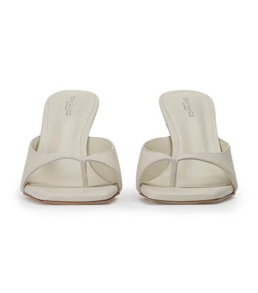 Grey Tony Bianco Crystle Dove Nappa 8.5cm Thong Sandals | GILEC15210