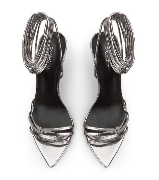 Grey Tony Bianco Mavis Gunmetal Glimmer 10.5cm Stiletto Heels | YILGT44226