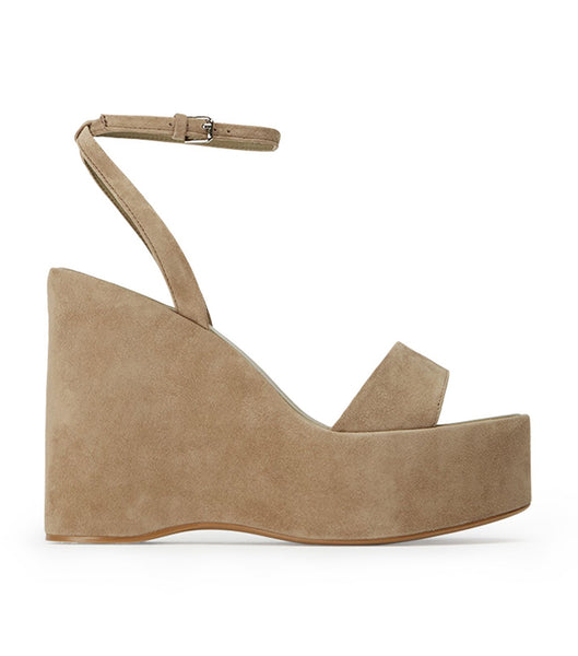 Grey Tony Bianco Vesna Stone Suede 13cm Wedges | ILJKU74650