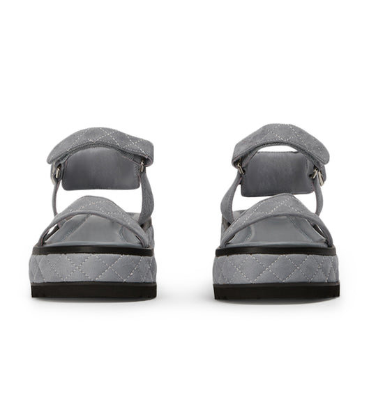 Grey Tony Bianco Zahara Steel Grey Suede 6cm Sandals | XILGW39375