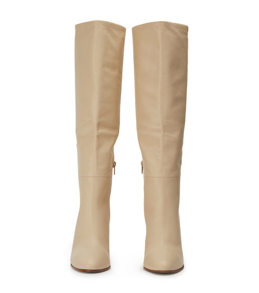 Light Yellow Tony Bianco Boss Vanilla Venice 9.5cm Knee High Boots | BILSD49676