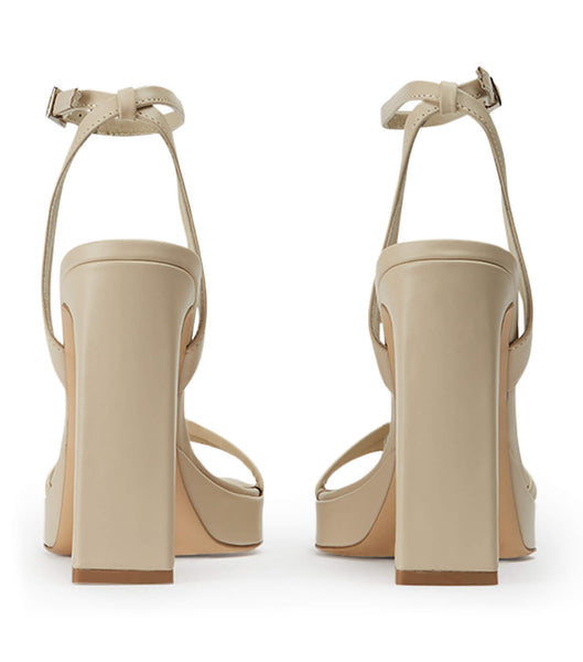 Light Yellow Tony Bianco Dandy Vanilla Capretto 11.5cm Strappy Heels | EILVG65612