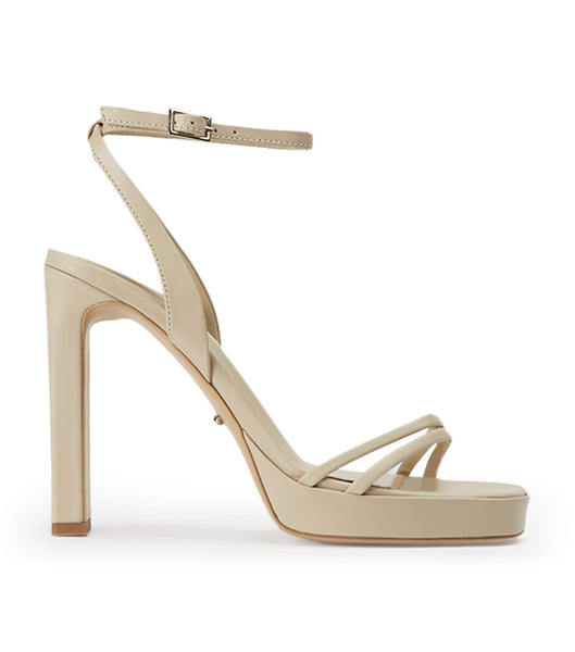 Light Yellow Tony Bianco Dandy Vanilla Capretto 11.5cm Strappy Heels | EILVG65612