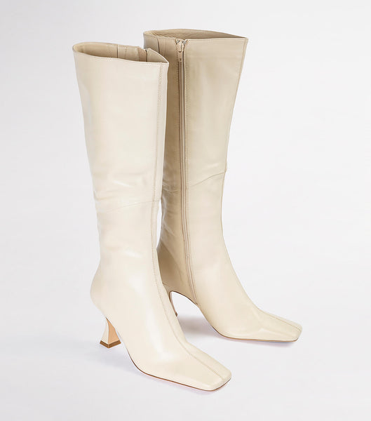 Light Yellow Tony Bianco Fantasy Vanilla Nappa 8cm Heeled Boots | BILSD95698