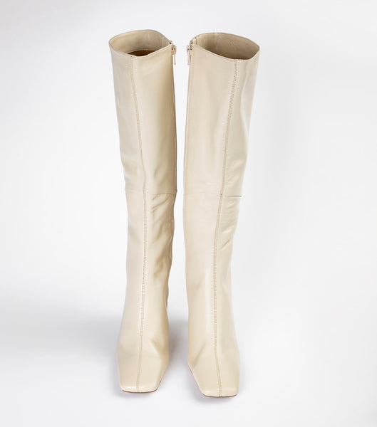 Light Yellow Tony Bianco Fantasy Vanilla Nappa 8cm Heeled Boots | BILSD95698