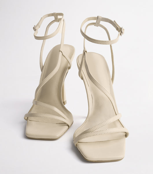 Light Yellow Tony Bianco Franci Vanilla Sheep Nappa 10.5cm Bridal Heels | ILQAV70196