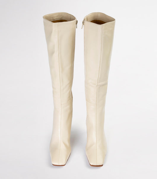 Light Yellow Tony Bianco Havana Vanilla Nappa 10.5cm Stiletto Boots | BILSO44978