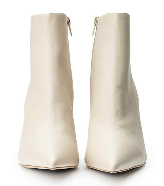 Light Yellow Tony Bianco Keanu Vanilla Nappa 9.5cm Stiletto Boots | ILQCS49314
